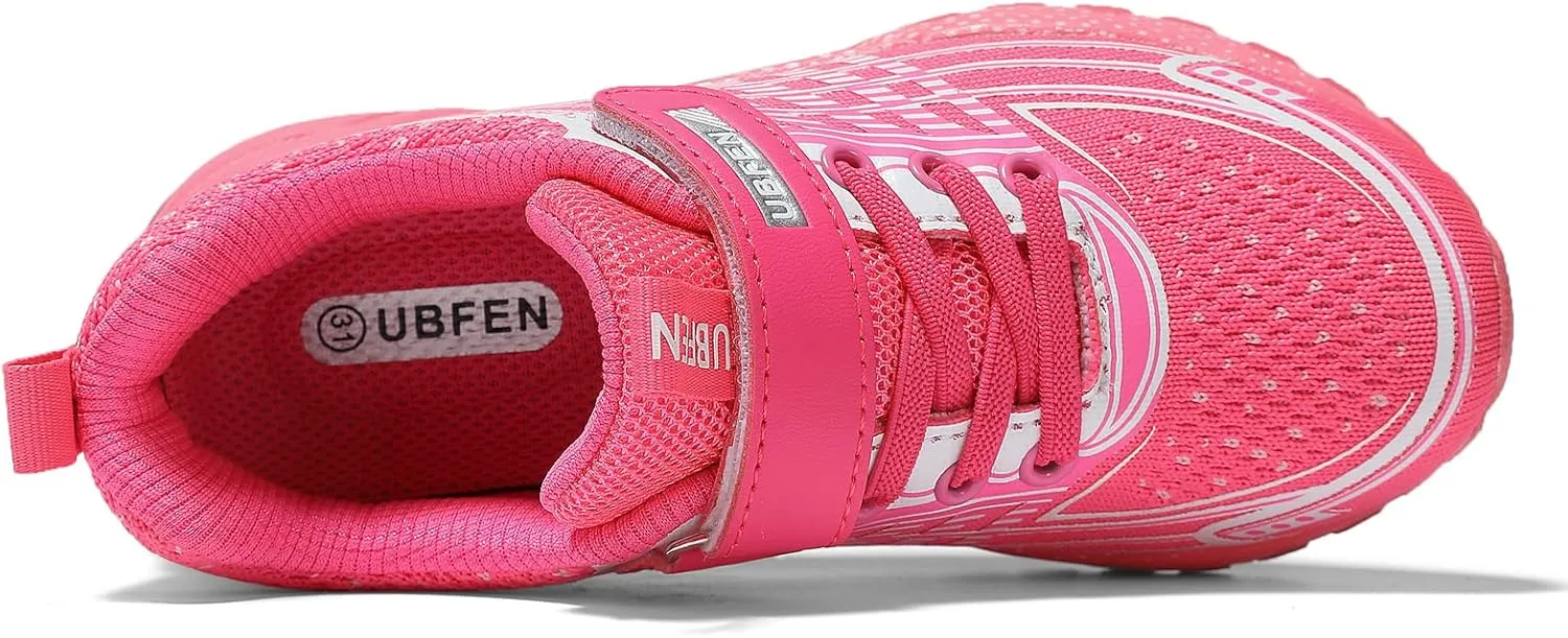 UBFEN Kids Sneakers Boys Girls Tennis Shoes for Running Athletic Walking Gym Sports Lightweight Breathable