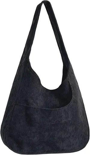 Ulisty Women Corduroy Wide Strap Hobo Bag Shoulder Bag Casual Underarm Bag Handbag
