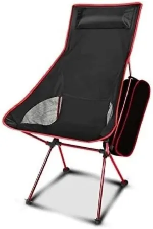 Ultralight Folding Camping Chair – Outdoor Portable for Hiking, Beach, Fishing & Travel, 600D Oxford Cloth, Breathable Mesh, Cup Holder, 300 lbs Capacity, Easy Setup