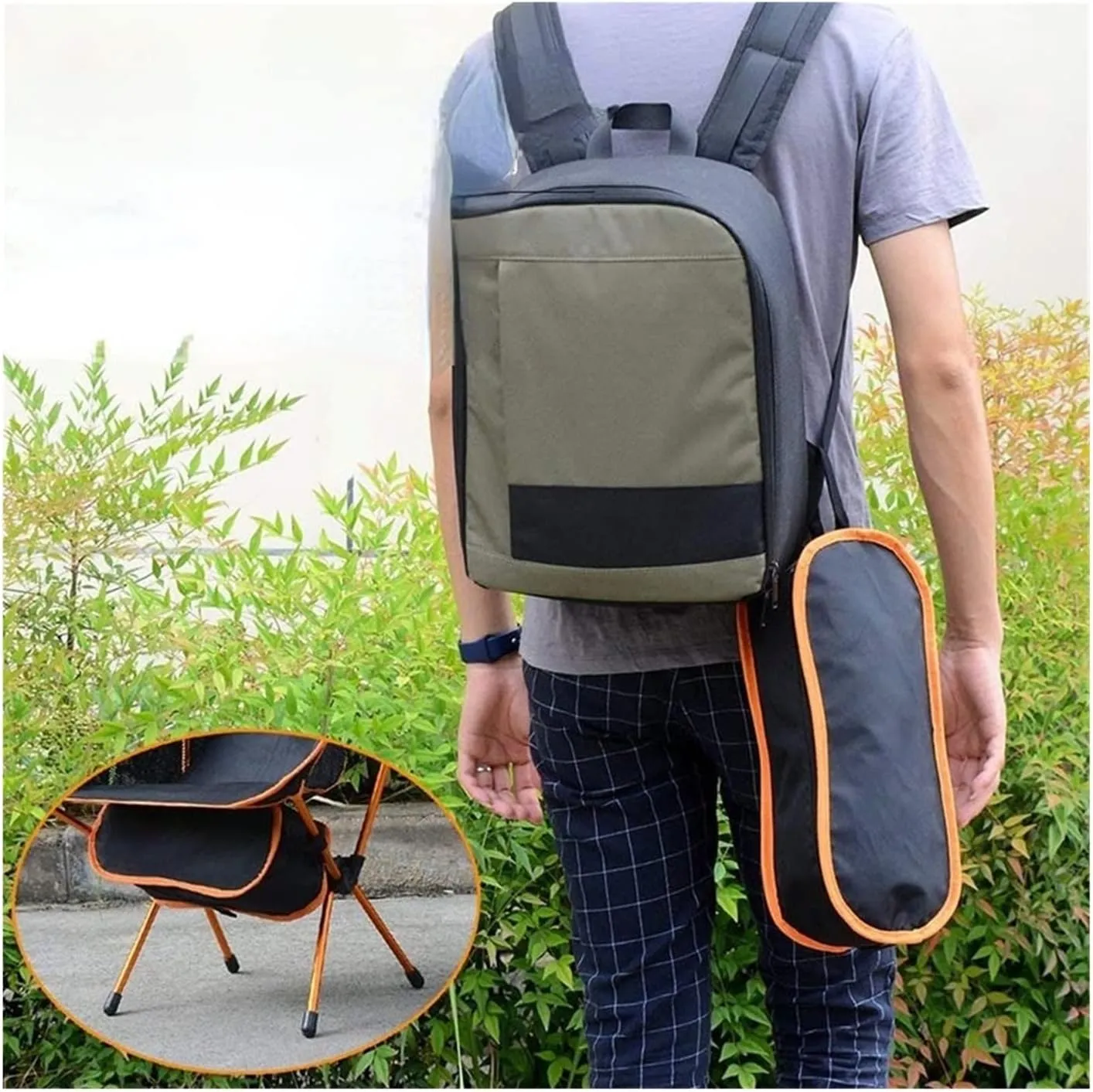 Ultralight Portable Folding Chair Detachable Outdoor Fishing Camping Travel BBQ Oxford Cloth High Load 150kg BBQ Seat