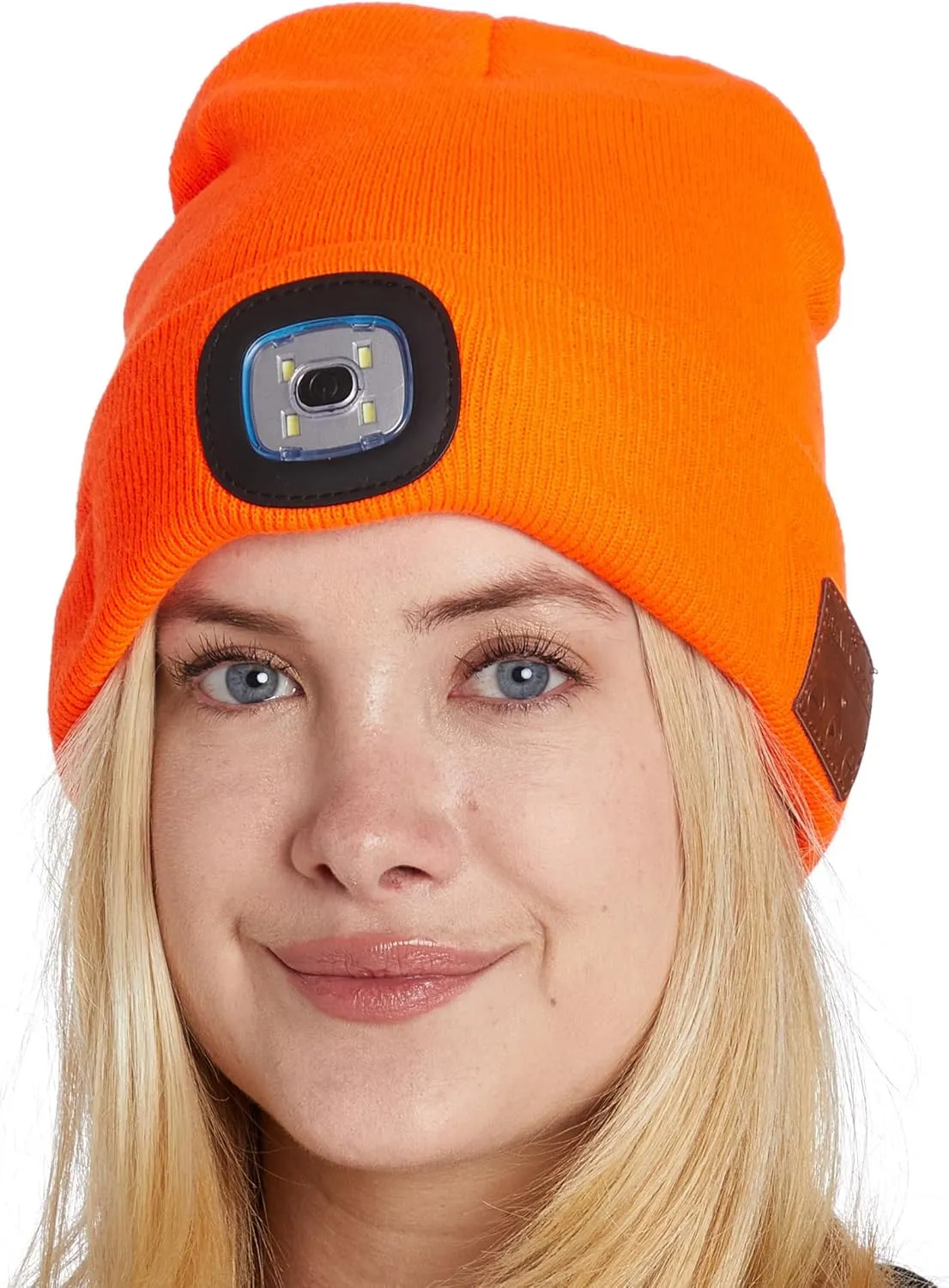 Unisex LED Bluetooth Beanie - LED Headlight and Wireless Stereo Headphones Compatible with All Bluetooth Devices