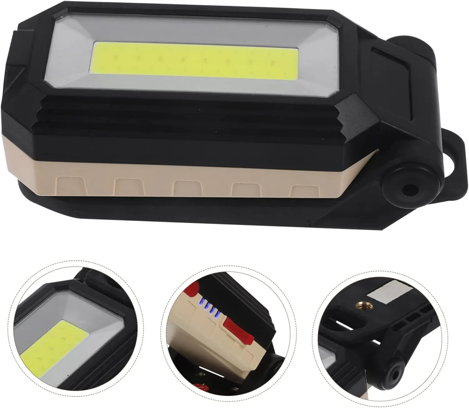 UPKOCH Led Folding Work Light Cob Magnetic Inspection Lamp USB Rechargeable Car Garage Lighting Compact Light Torch for Repair Maintenance Emergency Use Battery Included s