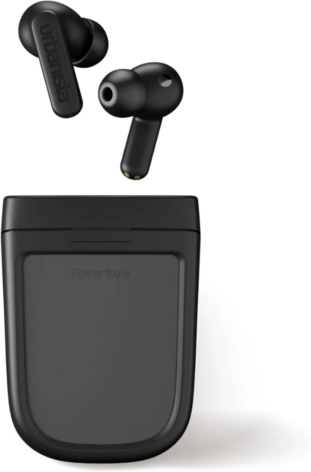 Urbanista Solar Powered Hybrid Active Noise Cancelling Wireless Earbuds with Infinite Playtime, Bluetooth Multipoint in-Ear Headphones, Self-Charging Wireless Charging Case, Phoenix, Midnight Black