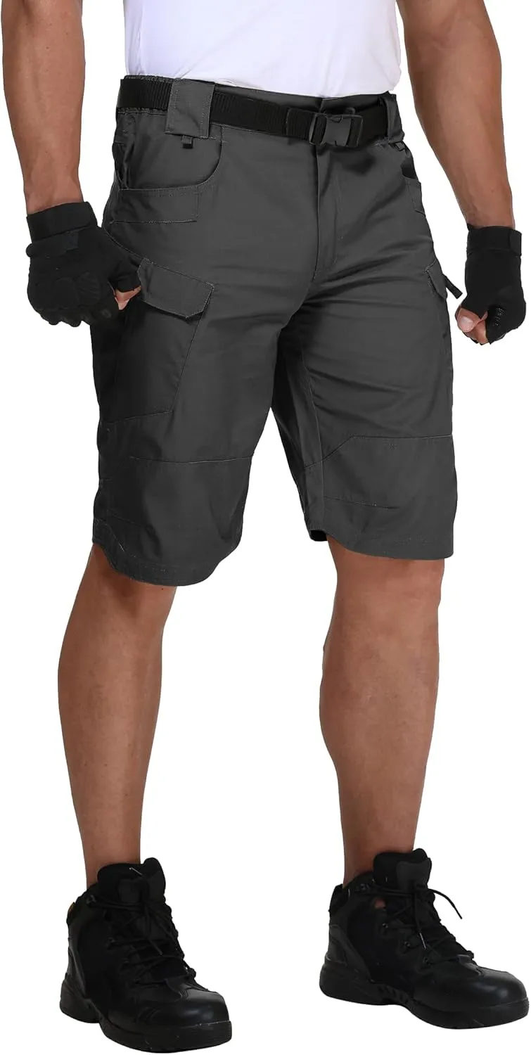 URBEST Tactical Shorts for Men Waterproof Breathable Quick Dry Hiking Fishing Cargo Shorts with Multi Pockets(NO Belt)