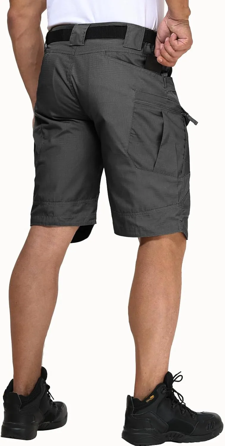 URBEST Tactical Shorts for Men Waterproof Breathable Quick Dry Hiking Fishing Cargo Shorts with Multi Pockets(NO Belt)