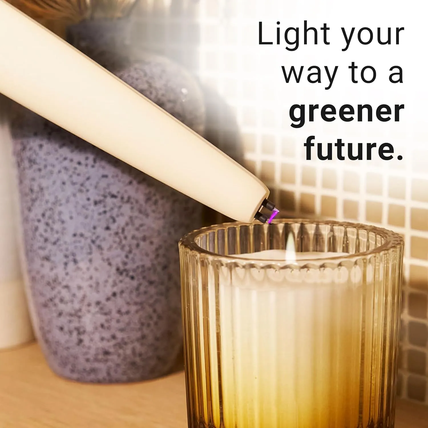 USB Lighter Co. MOTLI Windproof Rechargeable Electric arc Lighter and LED Flashlight in Portable Enclosure Ideal for Candles, Camping, Grilling, Holidays, and Parties