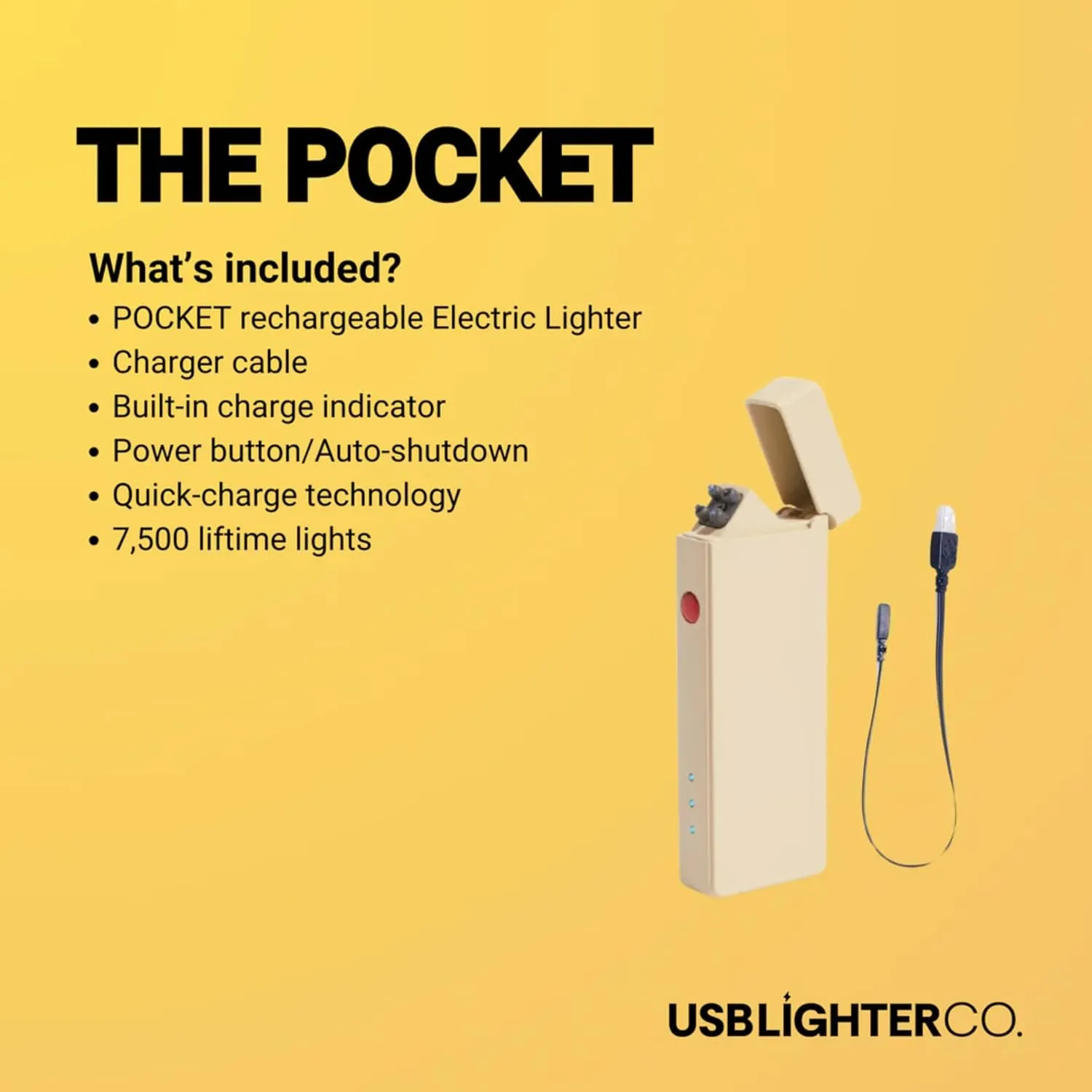 USB Lighter Co. Pocket Electric Dual Arc Windproof Flameless USB Rechargeable Lighter Portable for Candle Camping BBQ Grill Gift Outdoors (Rose Gold)