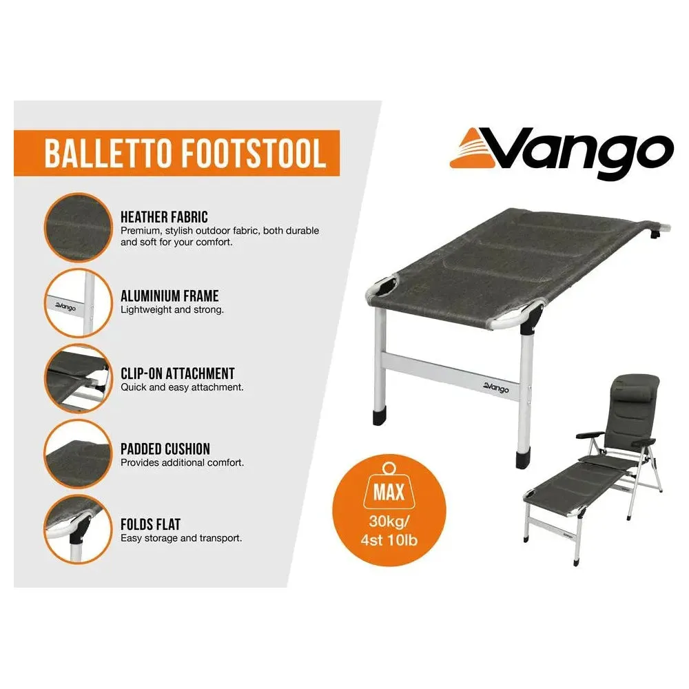 Vango Balletto Footstool Std Heather Grey