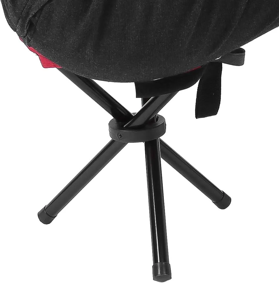 VBESTLIFE Portable Folding Tripod Chair, Oxford Cloth Steel Tube Camping Chair for Outdoor Camping Hiking Fishing Picnic BBQ Travel
