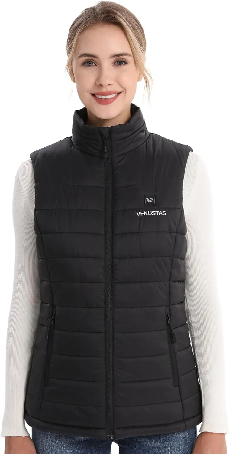 Venustas Women's Heated Vest with Battery, Up to 20HRS of Warmth, Winter Quilted Vest for Outdoor