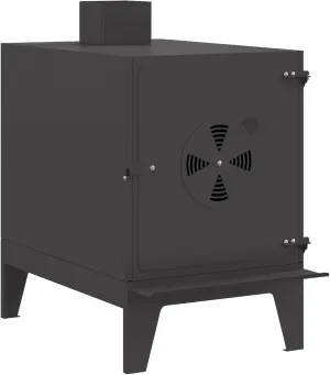 vidaXL Industrial Camping Stove Unit | Outdoor Cooking Equipment Heat Resistant Steel Matte Finish Ideal for Use Portable Camp Oven Cubic Kitchen Gear