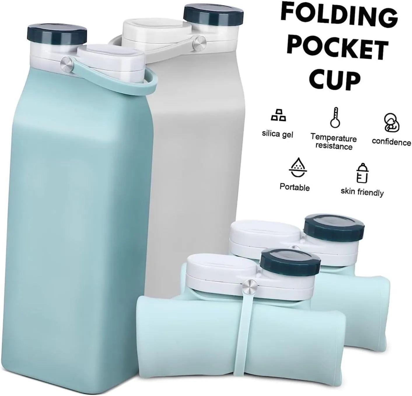 Water Bottle Sports Water Bottles Outdoorsy Squeeze Water Bag Water Drinking Bottle Collapsible Water Bottles Travel Water Bottle(Gray)