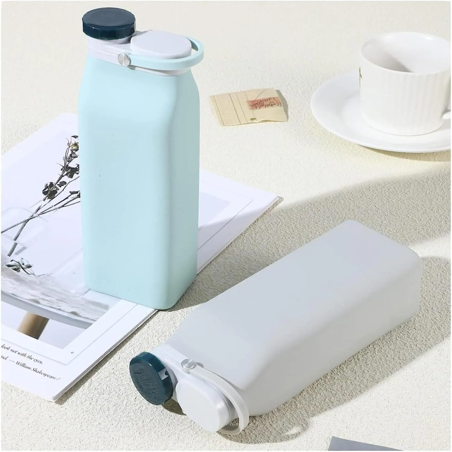 Water Bottle Sports Water Bottles Outdoorsy Squeeze Water Bag Water Drinking Bottle Collapsible Water Bottles Travel Water Bottle(Gray)
