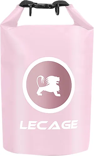 Waterproof Bag Lightweight Roll Top Waterproof Backpack Dry-Wet Separation See-Through Dry Bag for Swimming Travel (Pink)