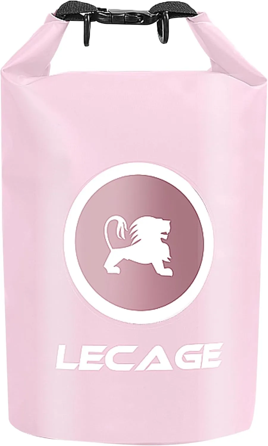 Waterproof Bag Lightweight Roll Top Waterproof Backpack Dry-Wet Separation See-Through Dry Bag for Swimming Travel (Pink)