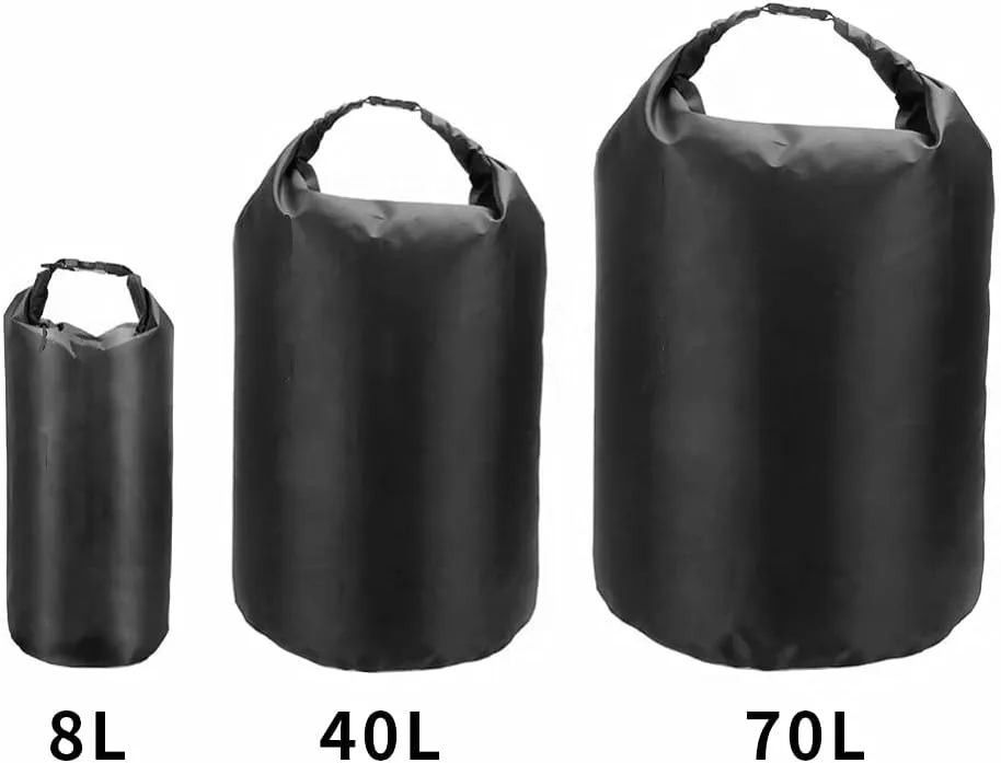 Waterproof Dry Bag 8L/40L/70L, 3-Pack Dry Sack, Lightweight Outdoor Dry Bags Travel Duffel Bags Roll Top Sack for Kayaking, Boating, Swimming, Camping, Hiking, Fishing