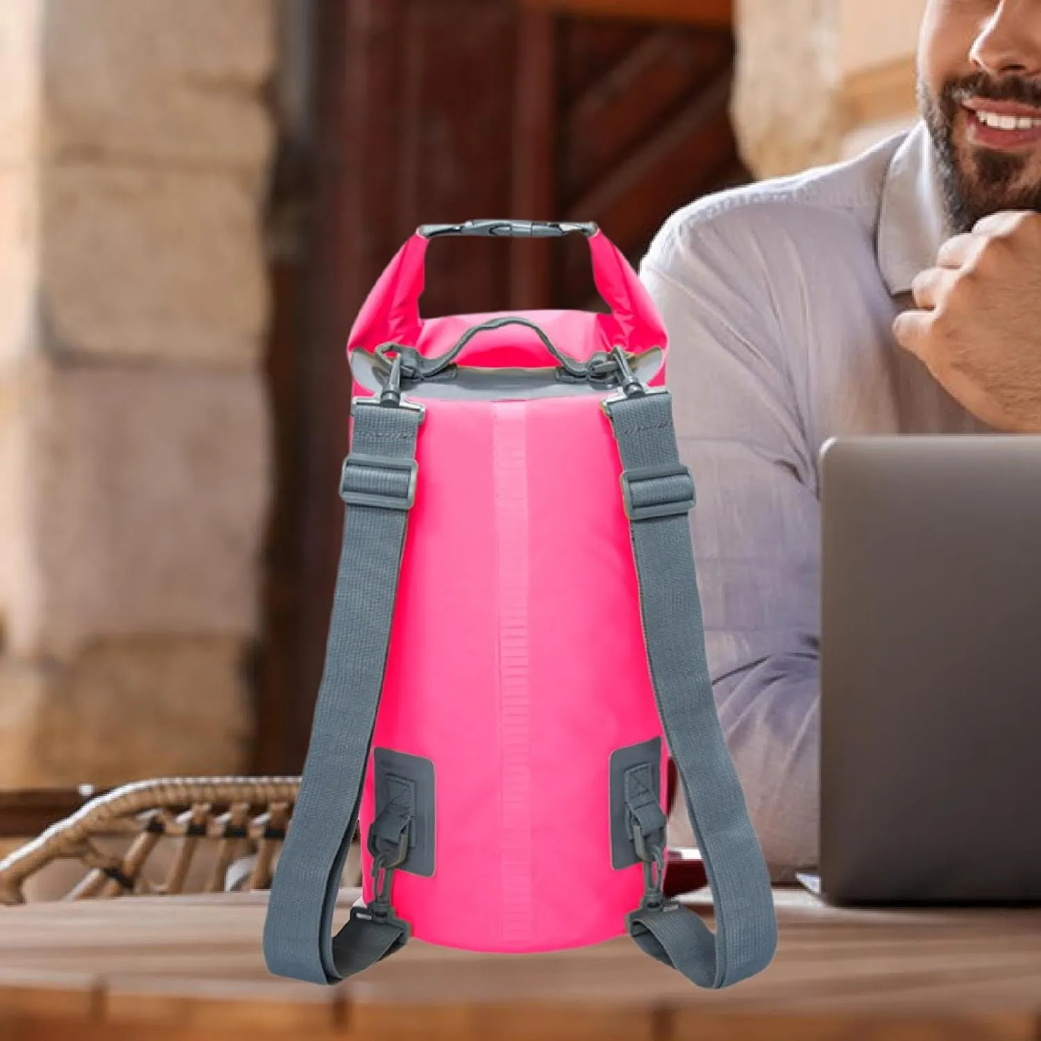 Waterproof Dry Bag Backpack 20L Airtight Dry Storage Bag Roll Top Sack for Backpacking Swimming Water Park Sailing Rafting