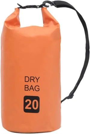Waterproof Dry Bag for Outdoor Adventures, Protects Valuables from Elements, Lightweight and Durable, 5.3 Gallon Capacity, Orange and Black