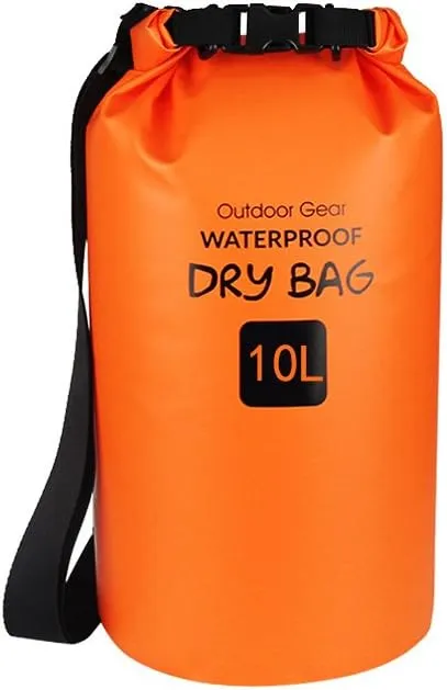 Waterproof Sports Dry Bag Sack, Outdoor 5L/10L/15L Heavy-Duty 500D Rollup Storage Pouch for Kayaking Boating Rafting Fishing Camping Swimming Canoeing Snowboarding