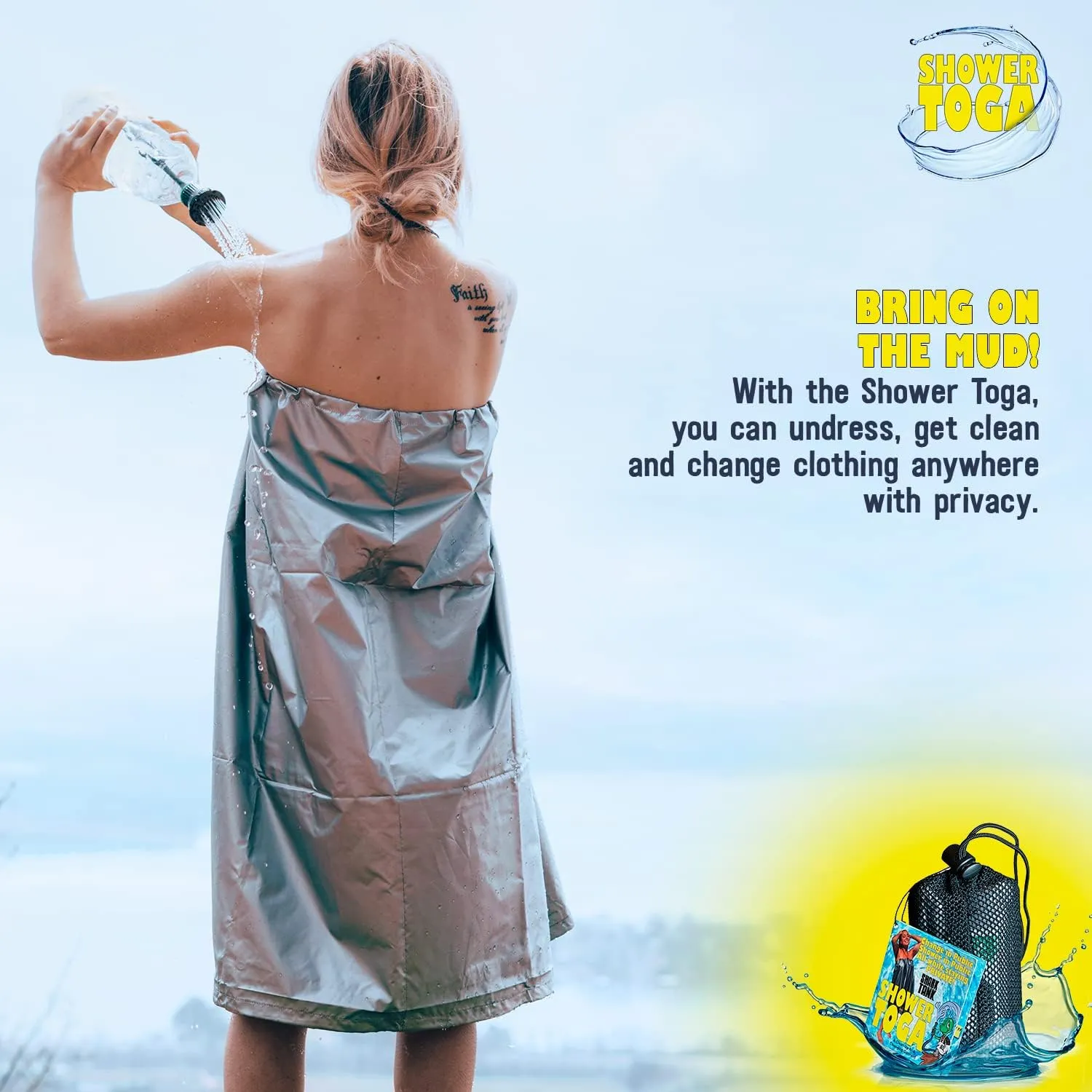 Wearable Shower Garment, Privacy RV & Camping Shower, Surf Poncho, Shower Tent, or Portable Changing Room