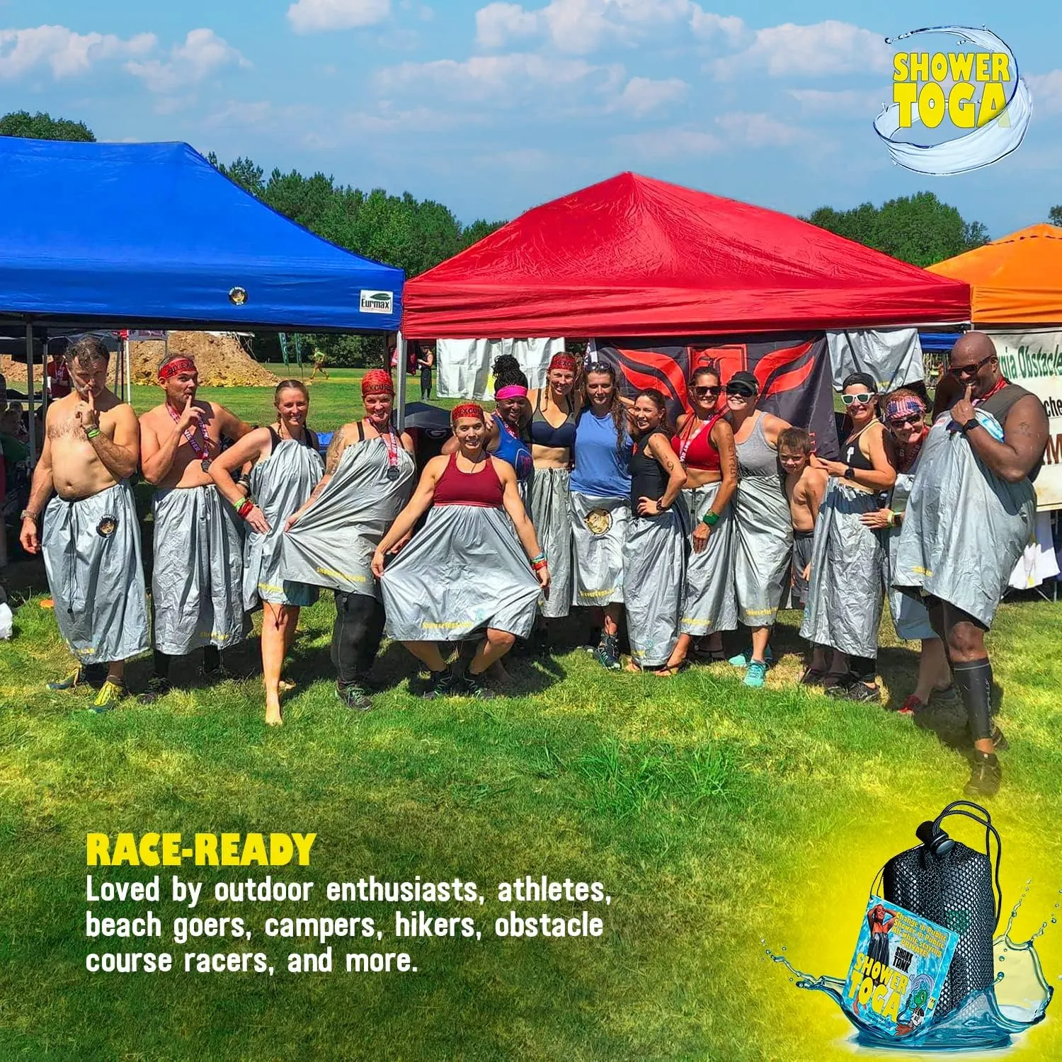 Wearable Shower Garment, Privacy RV & Camping Shower, Surf Poncho, Shower Tent, or Portable Changing Room