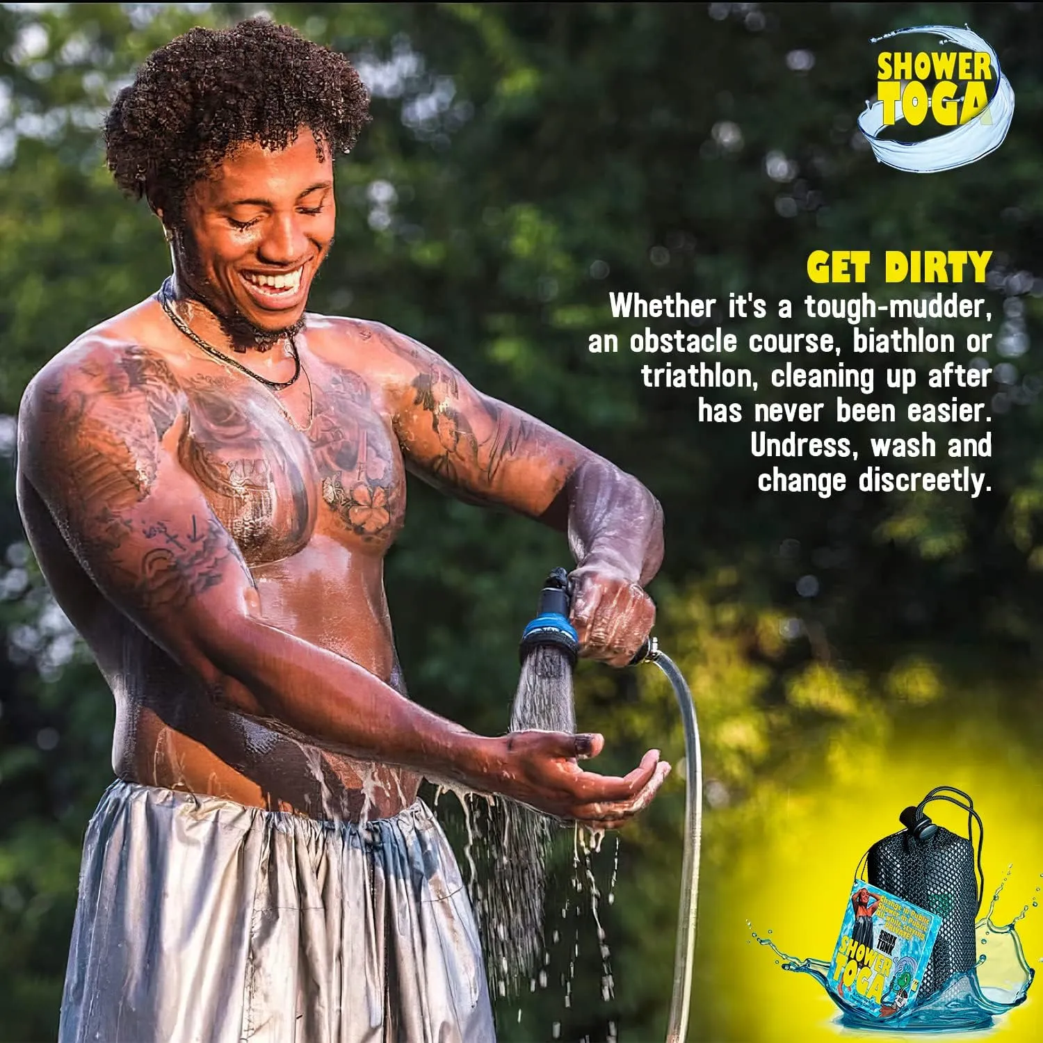 Wearable Shower Garment, Privacy RV & Camping Shower, Surf Poncho, Shower Tent, or Portable Changing Room