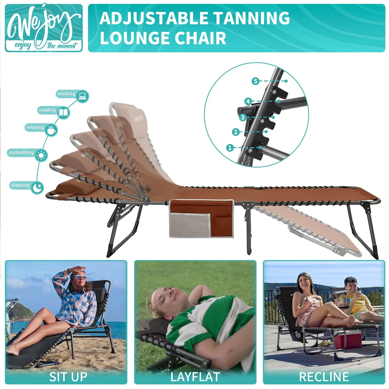 WEJOY 3-Folding Steel Cot