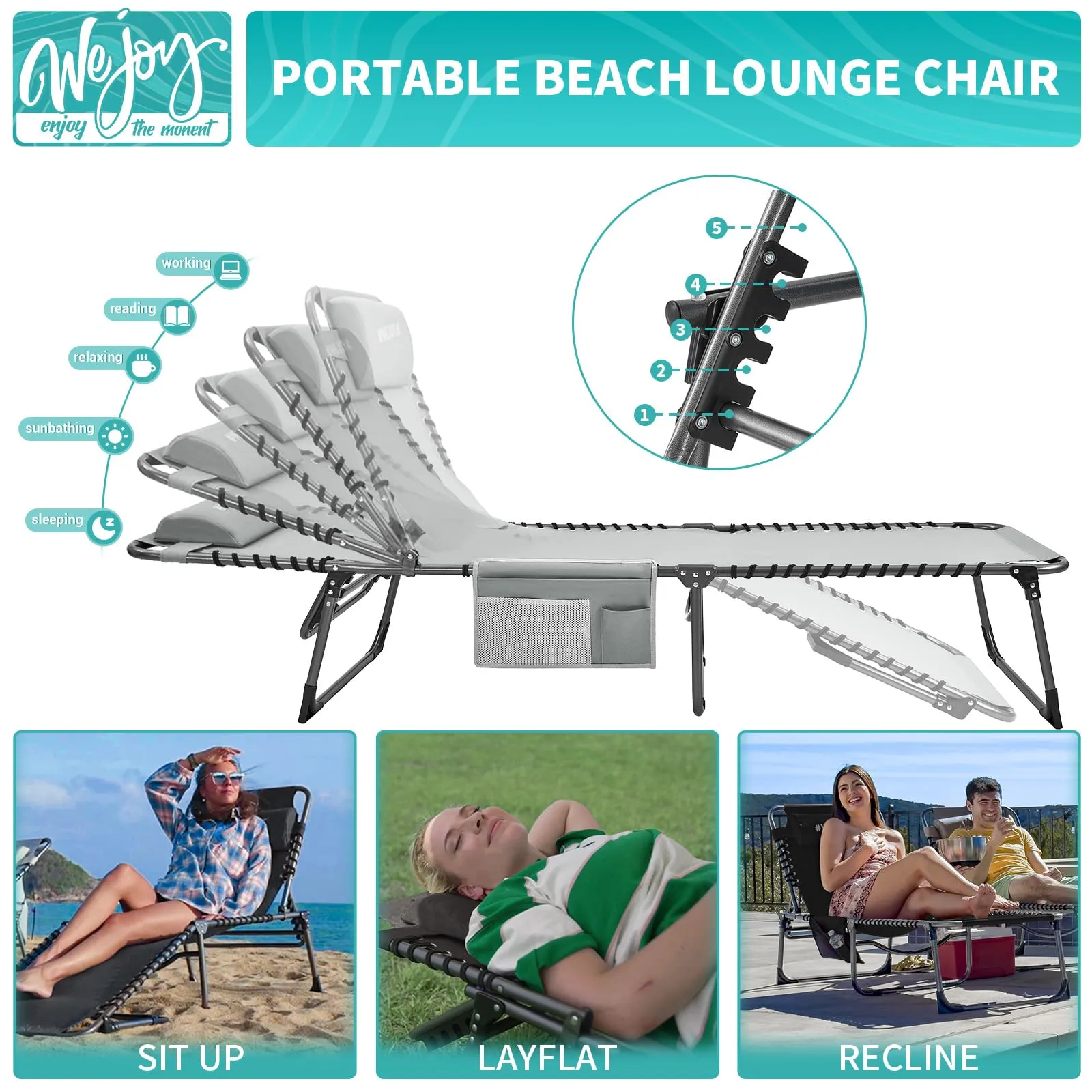 WEJOY 3-Folding Steel Cot