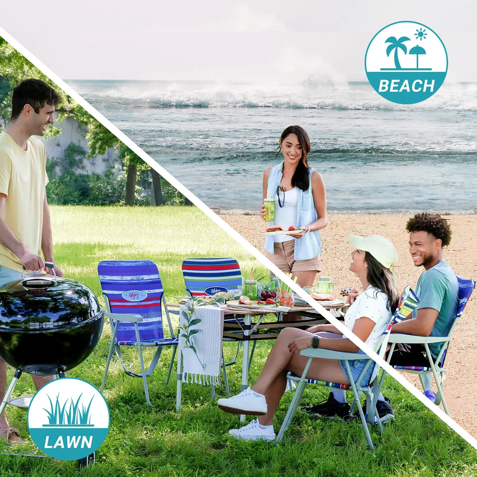 WEJOY Beach Chair Set of 2