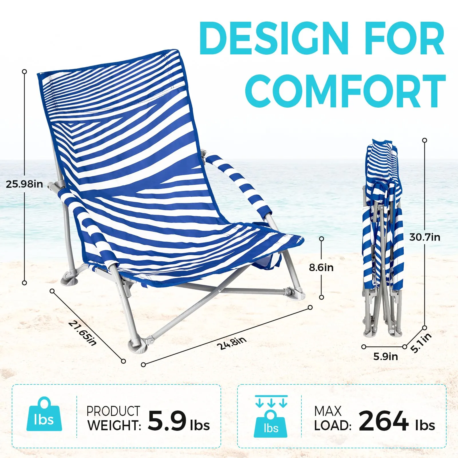 WEJOY Quick-up Beach Chair