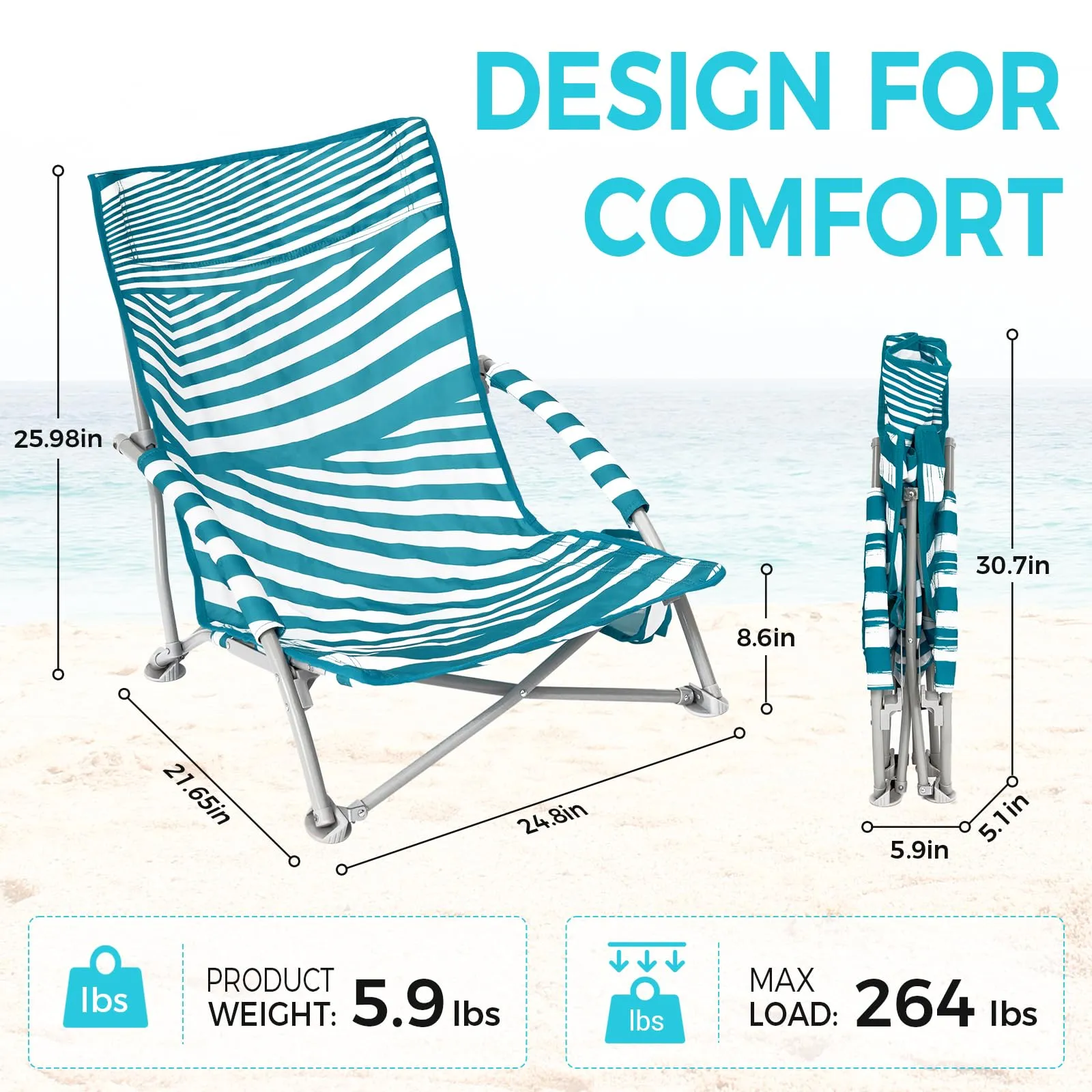 WEJOY Quick-up Beach Chair