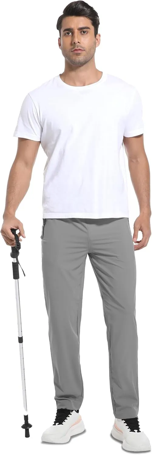WENRONSTA Men's Lightweight Hiking Pants Quick Dry Water Resistant Breathable Athletic Running Jogger Track Active Sweatpants