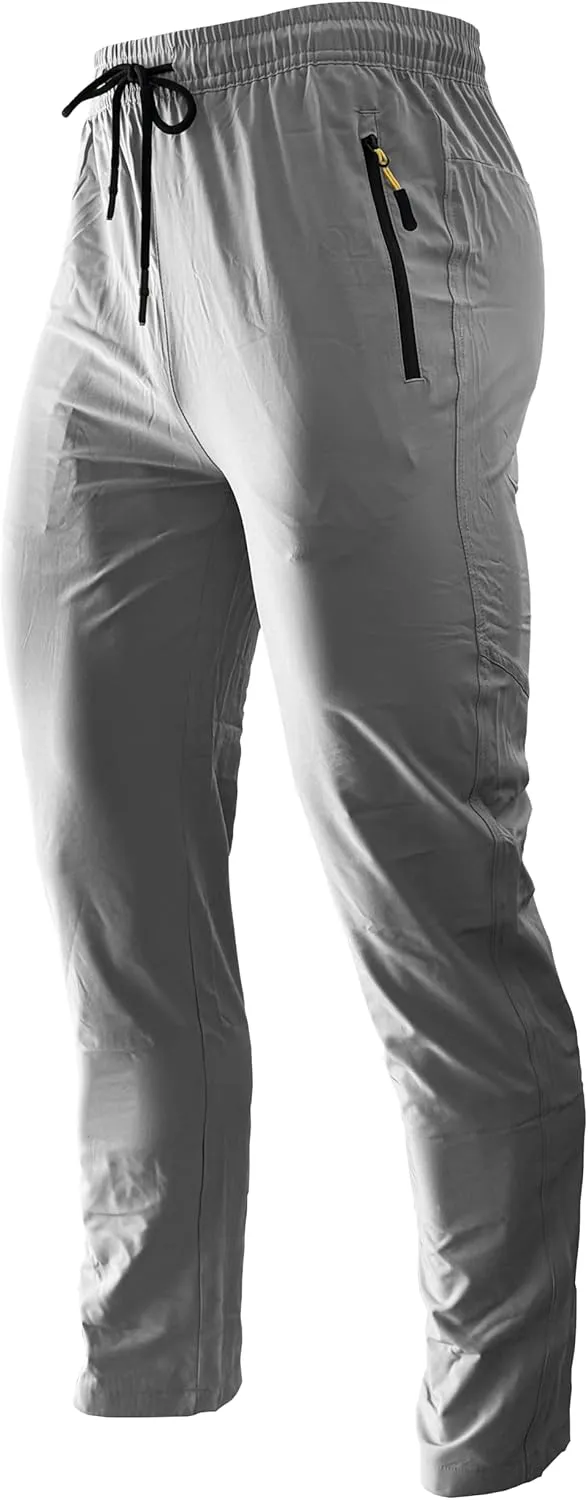 WENRONSTA Men's Lightweight Hiking Pants Quick Dry Water Resistant Breathable Athletic Running Jogger Track Active Sweatpants