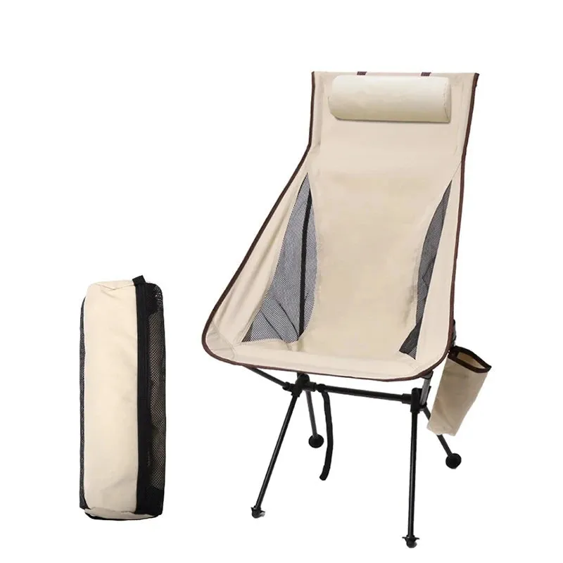 WEST TUNE Portable Folding Camping Chair with Headrest for Outdoor Use