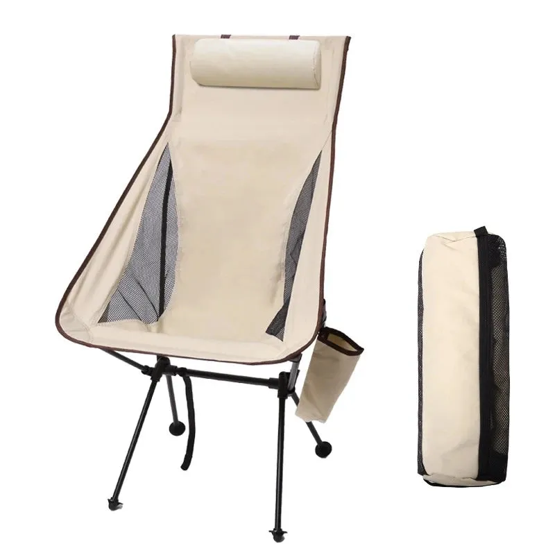 WEST TUNE Portable Folding Camping Chair with Headrest for Outdoor Use