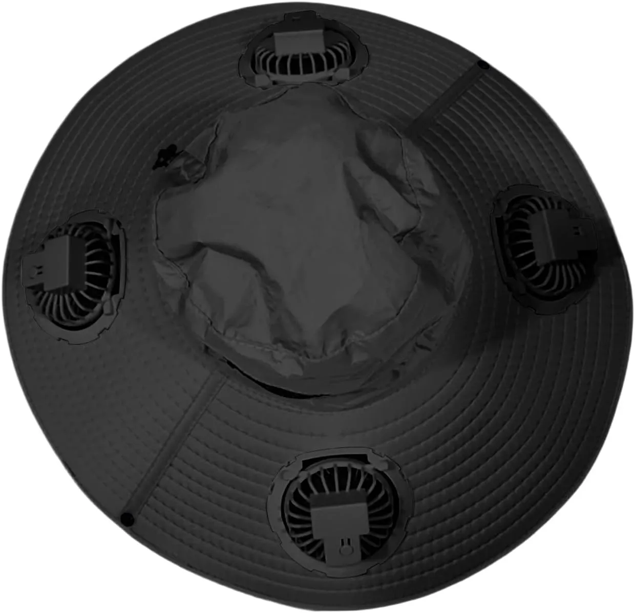 Wide Brim Solar Fan Hat, Hat with Fans Solar Power, Removable & USB Charging Fan Bucket Hats for Men Women Outdoor Fishing
