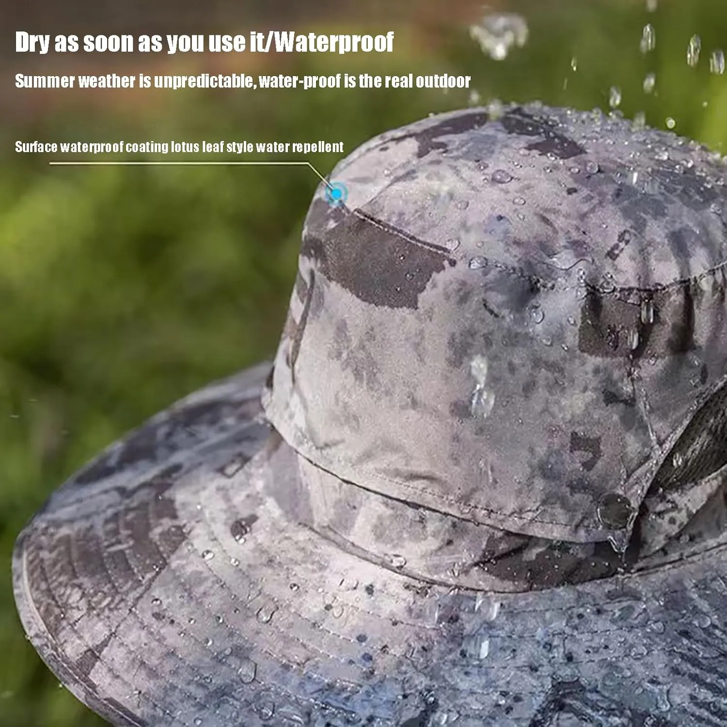 Wide Brim Solar Fan Hat Outdoor Fishing,Solar Powered Fan Hat,Fishing Hats for Men with Removable Neck Flap and Face Cover