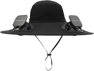 Wide Brim Solar Fan Outdoor Fishing Hat-Solar & USB Charging, Sunscreen Sun Hat with Fan, Solar Fan Hat Upf50  Colitt Fan Hat