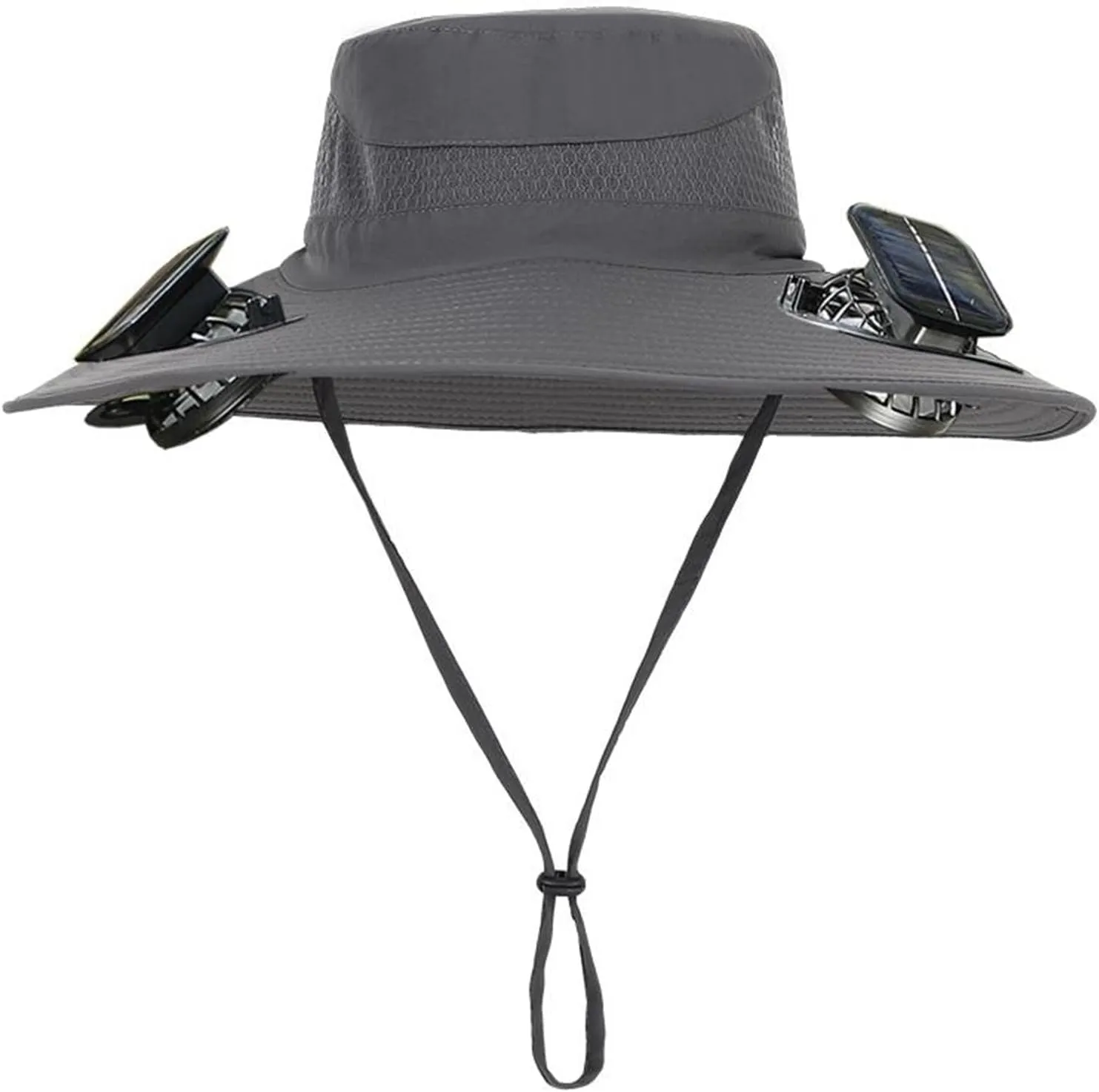 Wide Brim Solar Powered Hat Fan, UPF 50  Solar Panel Fan Hat for Beach Outdoor Fishing Hiking Camping
