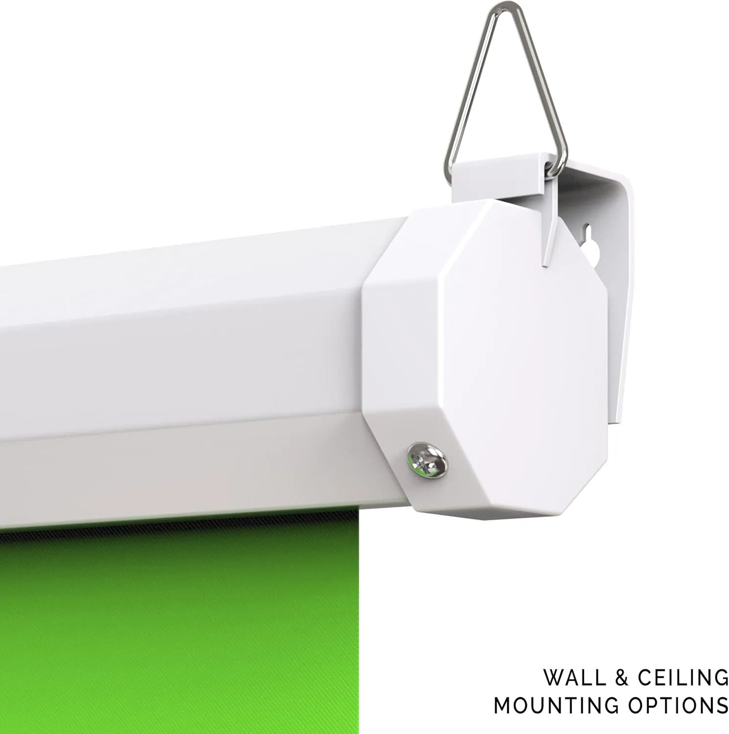 【Wider Style】 KHOMO GEAR Green Screen 84 x 84 inch - Extra Large Pull Down Projector Green Screen Backdrop - Portable Collapsible Roll Down Projector Screen