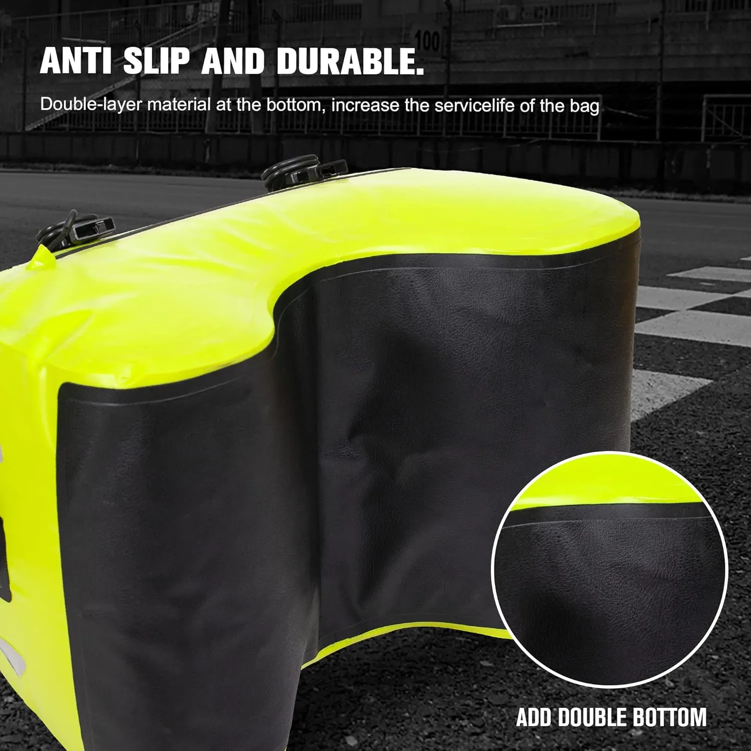 WILD HEART Dry Motorcycle Tail bag 70L/50L With Rope Straps and Inner Pocket Waterproof PVC 500D for Travel,Motorcycle and so on