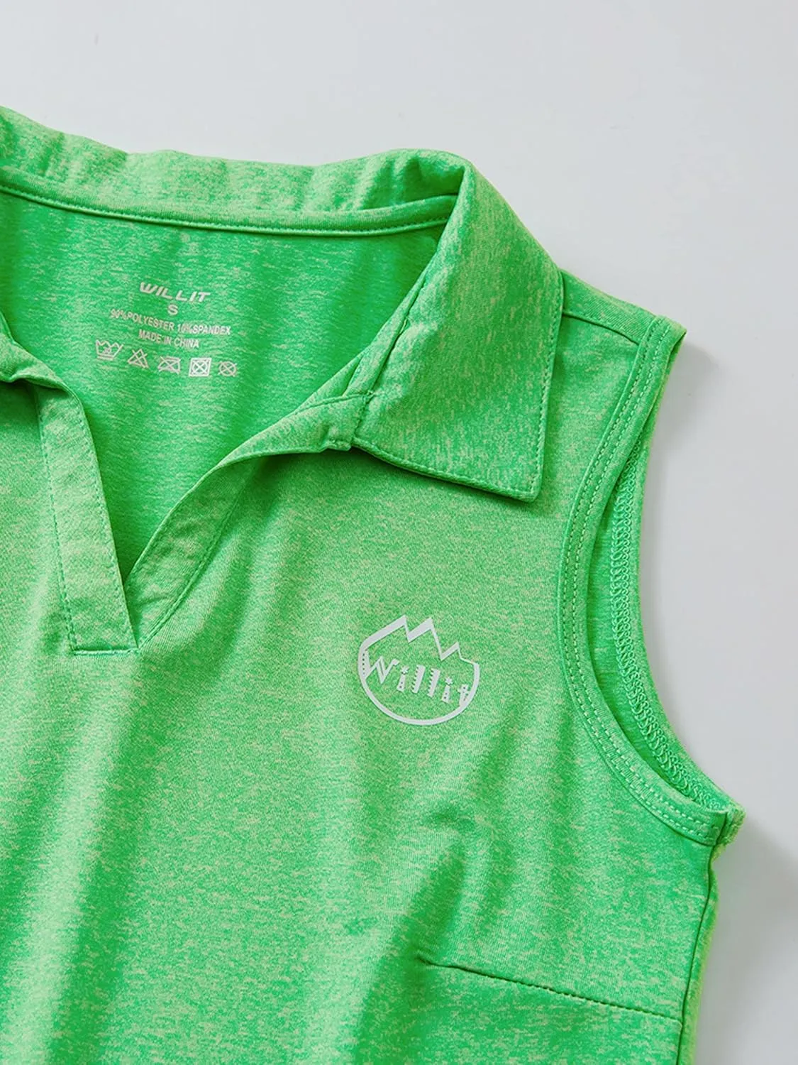 Willit Girls' Sleeveless Polo Shirts Golf Tennis Polo Lightweight Shirts Quick Dry