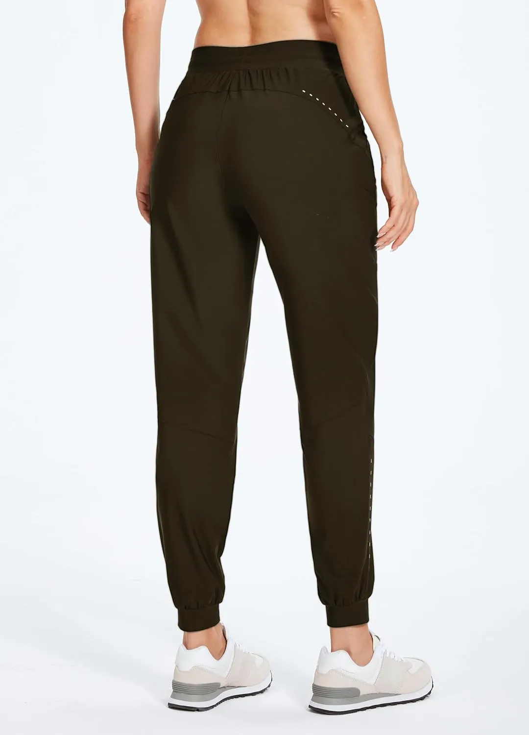 Willit Women's Athletic Joggers Pants Running Workout Quick Dry Pants Lightweight with Zipper Pockets