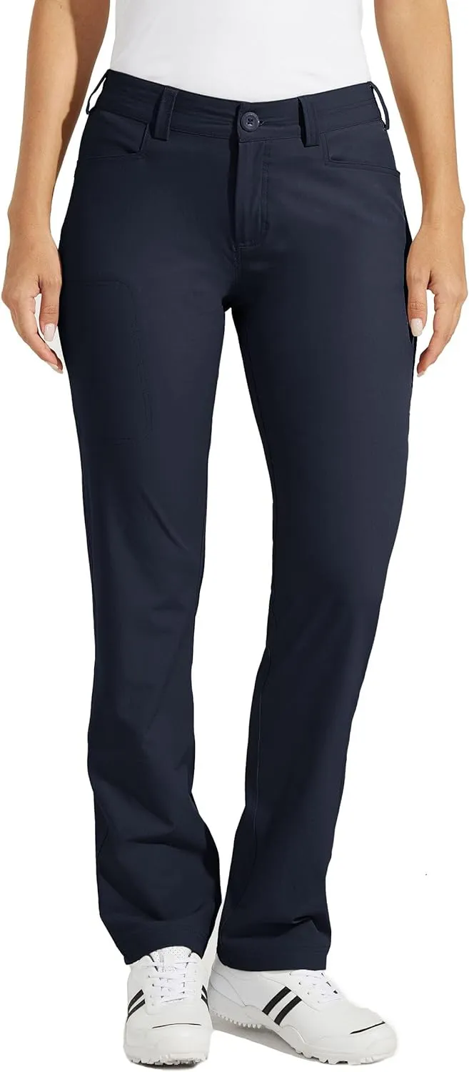 Willit Women's Golf Pants Hiking Pants Quick Dry Lightweight Outdoor Casual Pants with Pockets Water Resistant