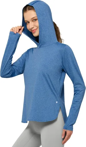 Willit Women's Sun Shirts Hooded UPF 50  Long Sleeve Hiking Workout Tops Lightweight Quick Dry UV Protection
