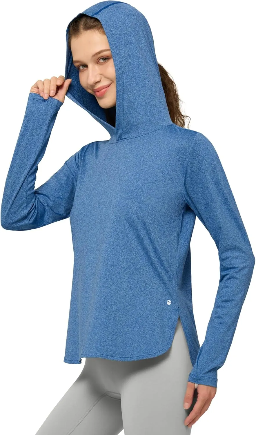 Willit Women's Sun Shirts Hooded UPF 50  Long Sleeve Hiking Workout Tops Lightweight Quick Dry UV Protection