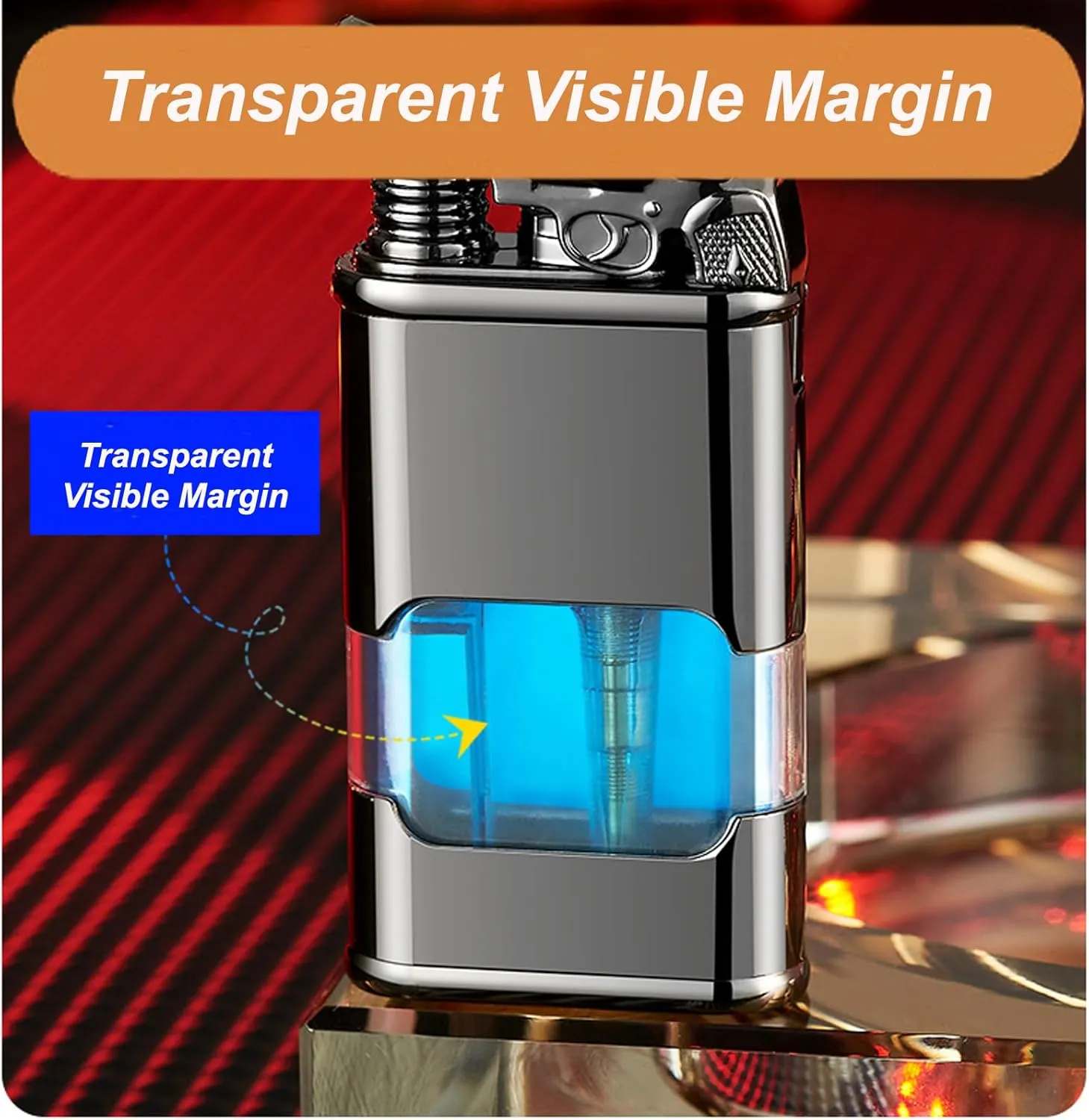 Windproof Dual-Flame Vintage Watch Lighter, Windproof Vintage Lighter, Eagle Torch Lighters, Unique Animal Style, Refillable Butane, Adjustable Flame (Black,Horse)