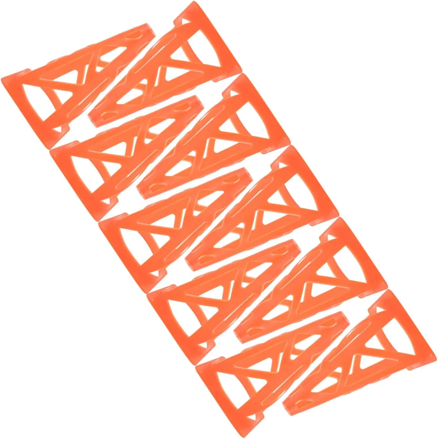 Windproof Football Obstacle 10pcs Set of 23cm Collapsible Slotted Cones Neon Logo Cones for Drills Soccer Practice Sports Training