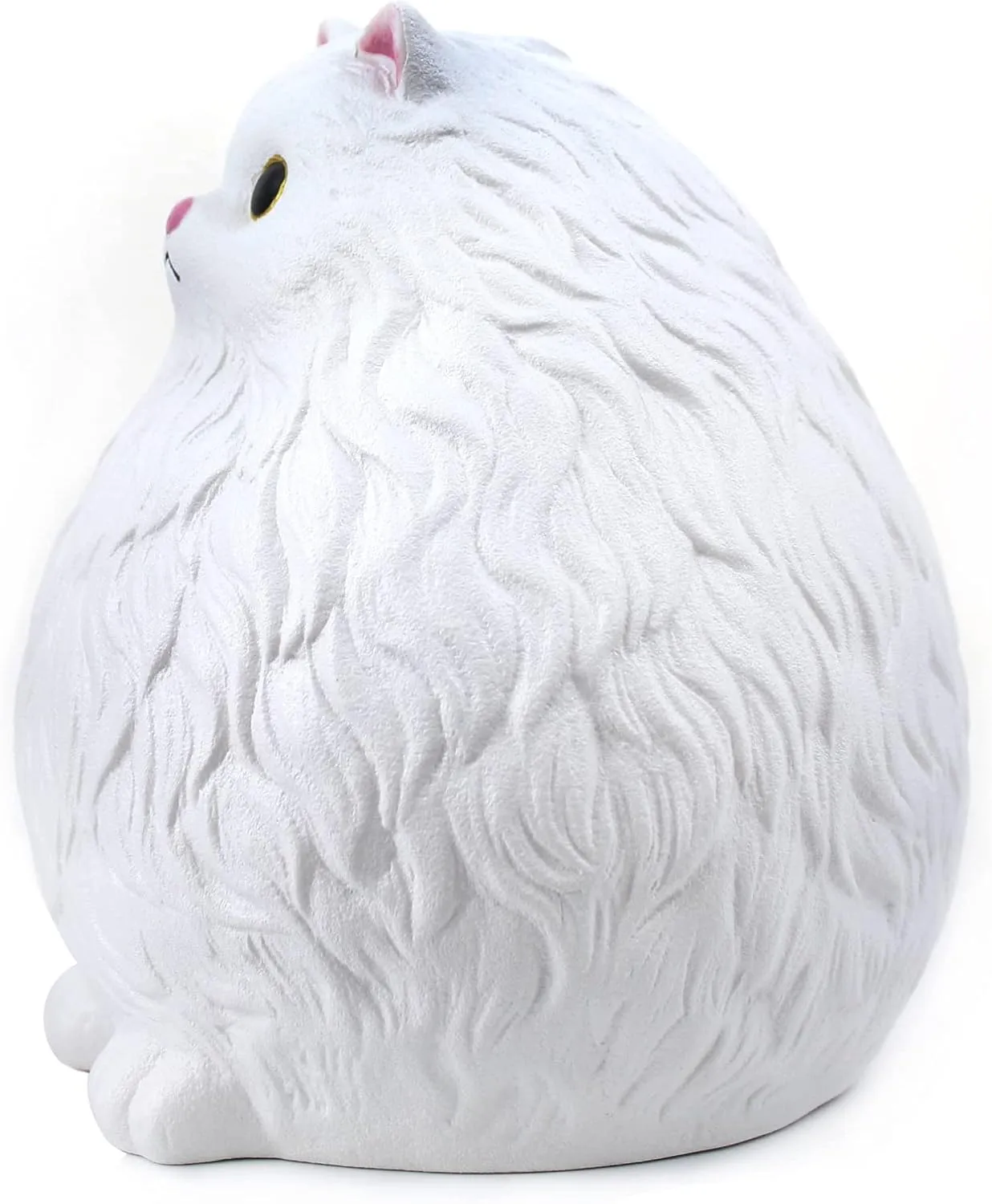 Winsterch Cat Piggy Bank,Coin Piggy Bank Money Saving Box Gifts for Kids Girls Boys,Ceramic Piggy Coin Bank,Practical Gifts for Birthday Christmas,White Piggy Bank,7.49 x 5.9 inches
