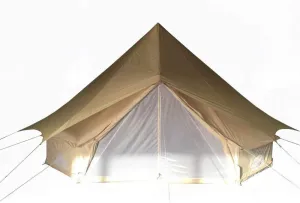 WINTENT 2 Doors All Seasons Cotton Canvas Bell Tent with Stove Jack for Camping 4/6/8/10 Persons
